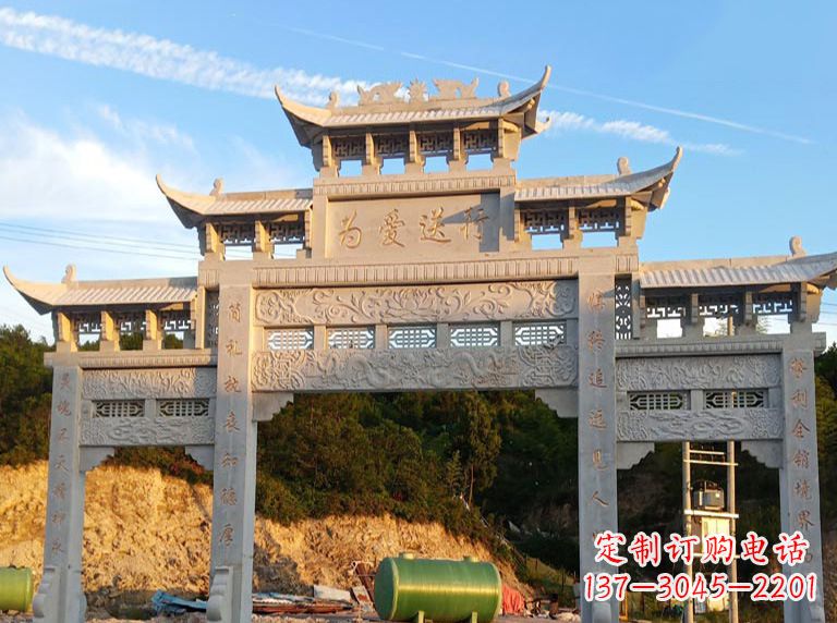 南京海北石雕牌坊——高品质定制雕塑