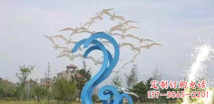 南京精美海鸥雕塑,传递美好海洋情怀