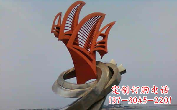 南京定制不锈钢帆船雕塑