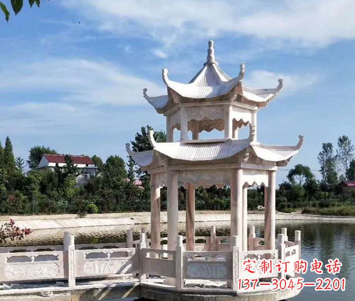 南京中领雕塑精心打造的海边抒情凉亭雕塑,以海…
