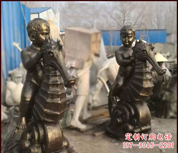 南京海马公园铜马雕塑-专业定制,艺术精致