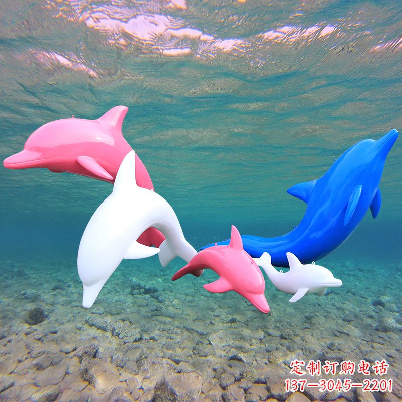 南京海豚玻璃钢彩绘雕塑