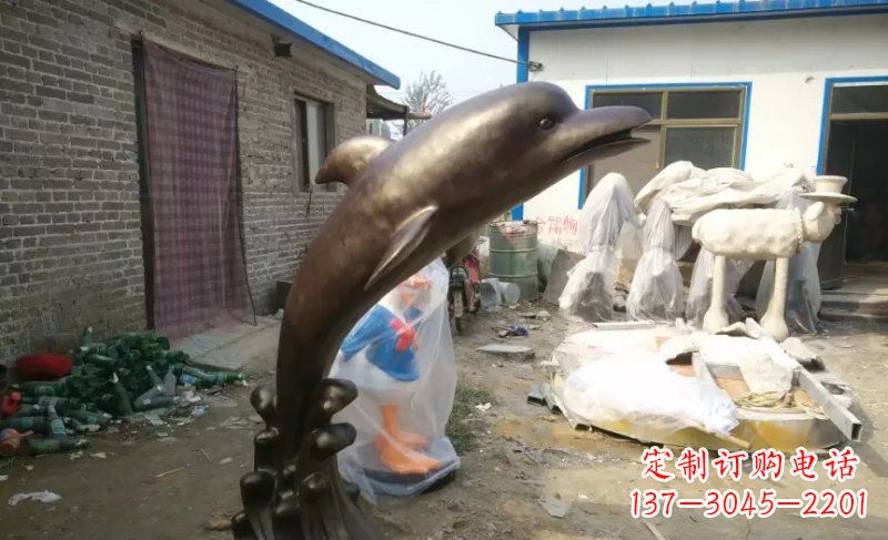 南京海豚精美铜雕,给你不一样的视觉享受