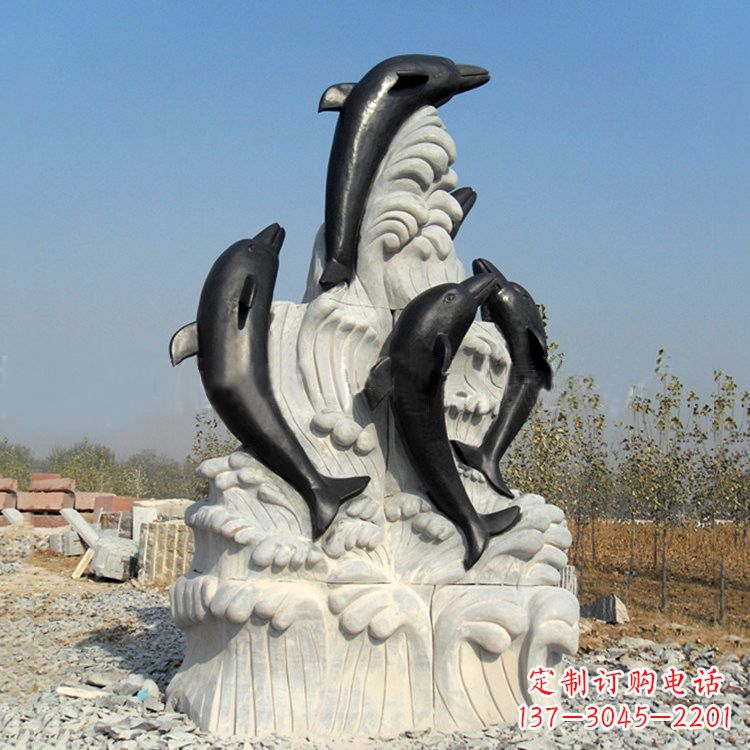 南京中领雕塑公司推出一款新的艺术品——海豚石…