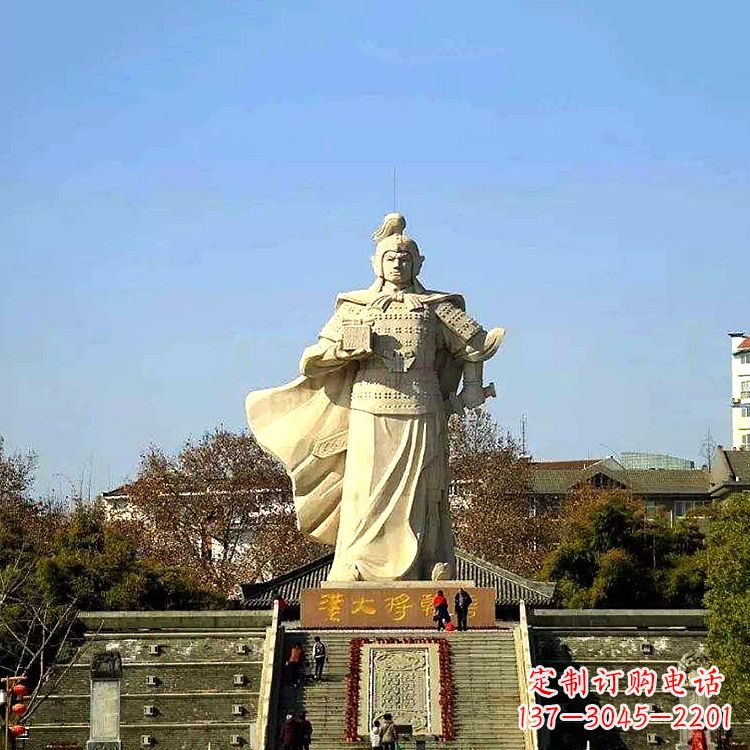 南京韩信西汉军事家雕像,引领西汉文化风采