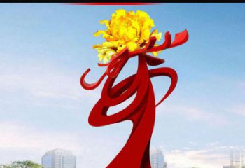 南京欣赏静谧的雕塑之美：不锈钢牡丹花雕塑