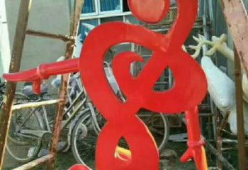 南京中领雕塑-不锈钢音符抽象雕塑