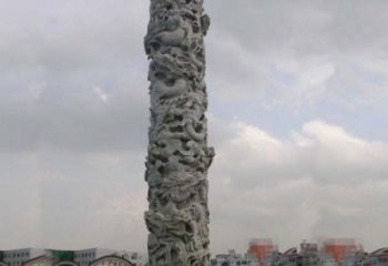 南京精美仿古盘龙柱石雕