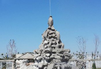 南京令人称羡的广场龙龟喷泉石雕