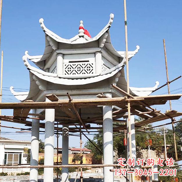 南京汉白玉大理石凉亭雕塑