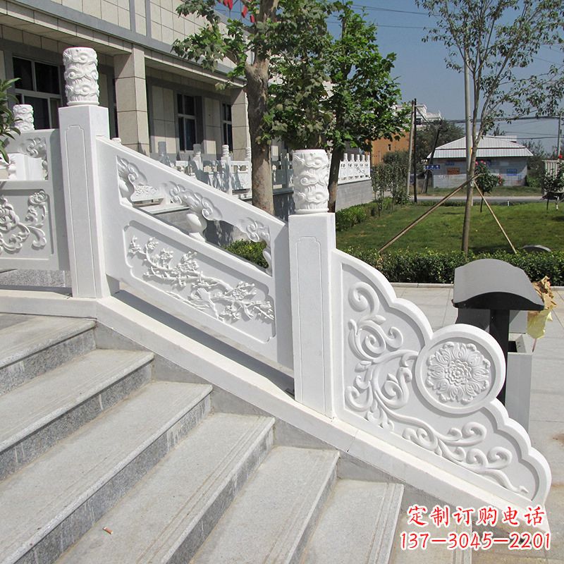 南京精美定制,汉白玉大理石栏板雕塑