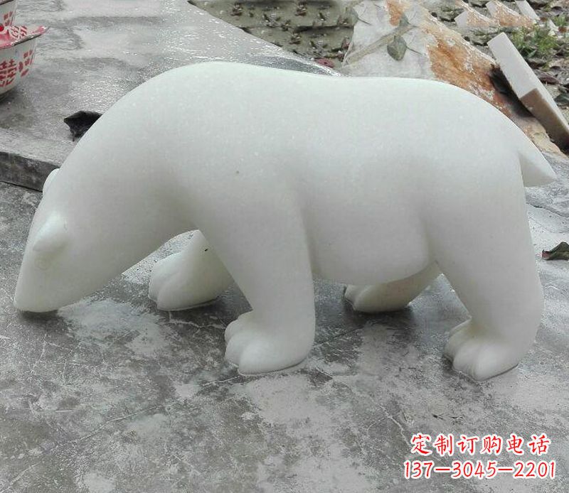 南京汉白玉动物雕塑·北极熊