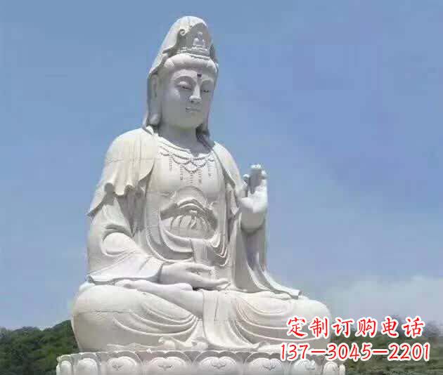 南京精致汉白玉观音雕塑