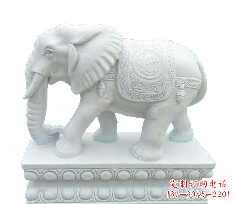 南京华丽之美,汉白玉大象雕塑