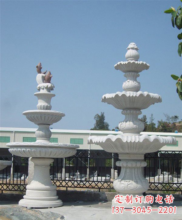 南京汉白玉精美喷泉雕塑