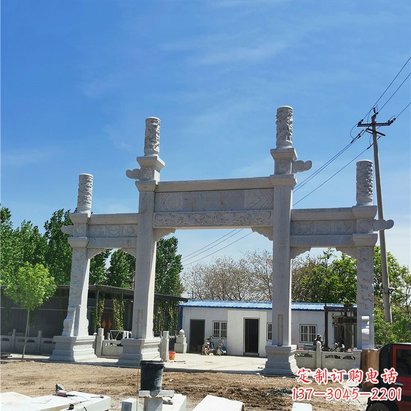 南京汉白玉景区石牌坊
