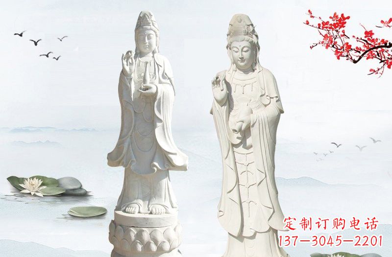 南京象征慈悲的观音石雕