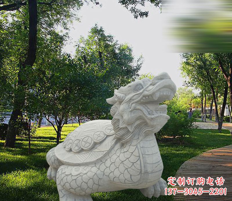 南京中领雕塑——汉白玉龙龟石雕