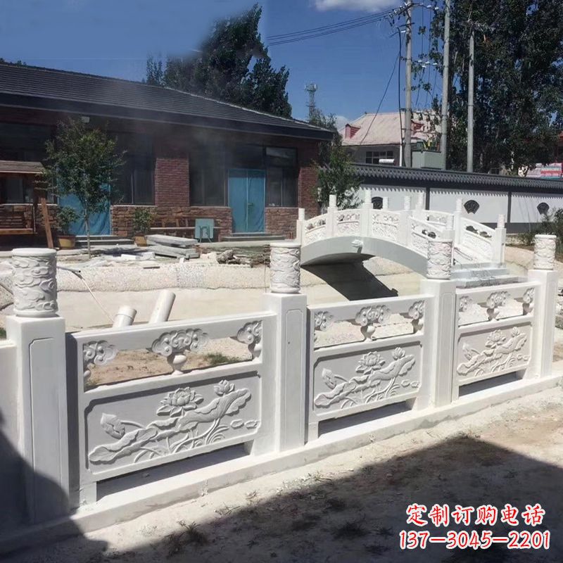 南京汉白玉精美手工栏板雕塑