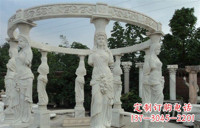 南京汉白玉欧式凉亭雕塑