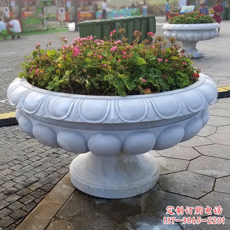 南京汉白玉欧式石雕花盆，令您的家园更加精致
