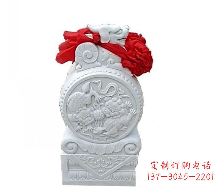 南京中领雕塑的精美玉石门墩雕塑是一个经过精心…