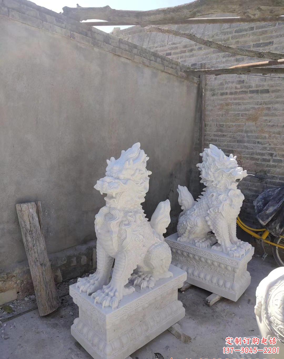 南京得心应手——精美绝伦的汉白玉麒麟雕塑