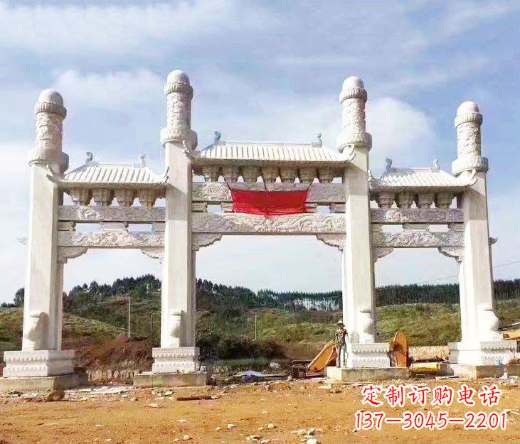 南京精美白玉牌坊石雕,品质缔造传世绝品