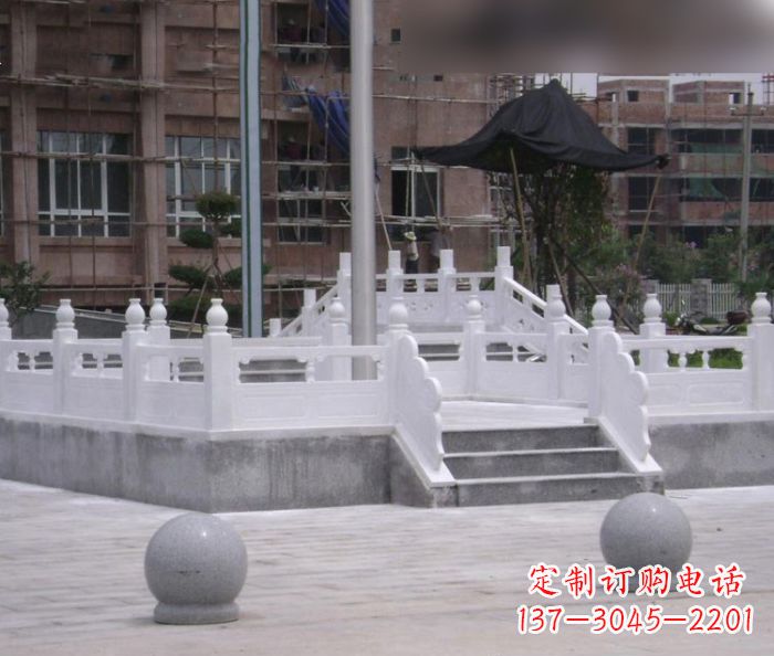 南京汉白玉校园升旗台石雕