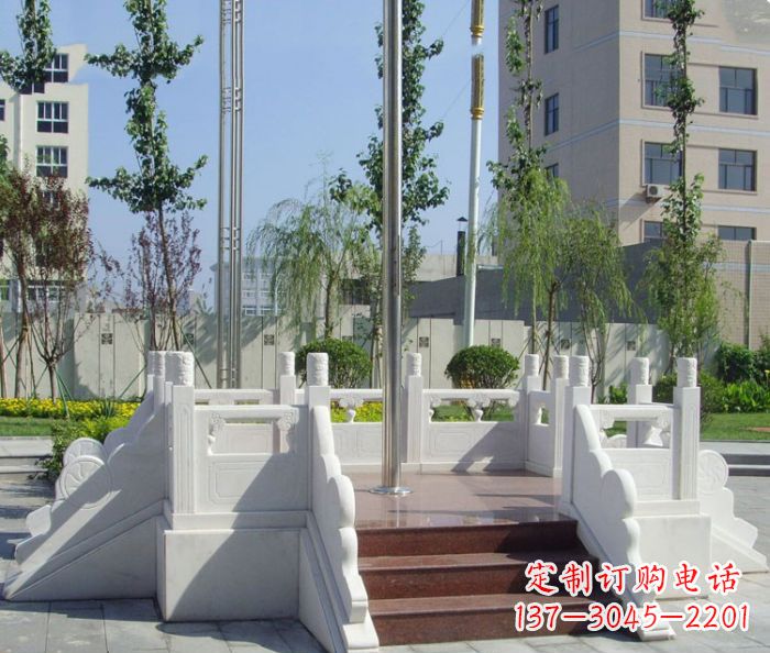 南京汉白玉升旗台校园石雕