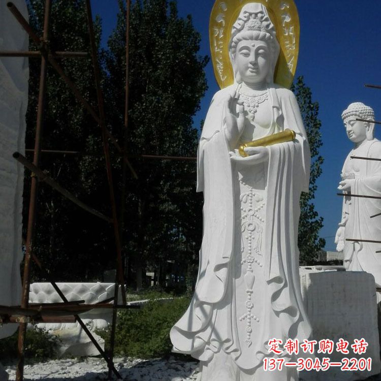 南京汉白玉石雕佛像石头观音