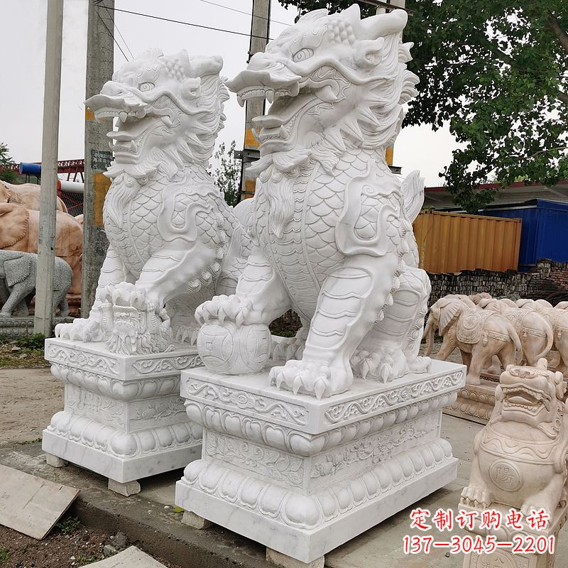 南京汉白玉麒麟雕塑,承载古典之美