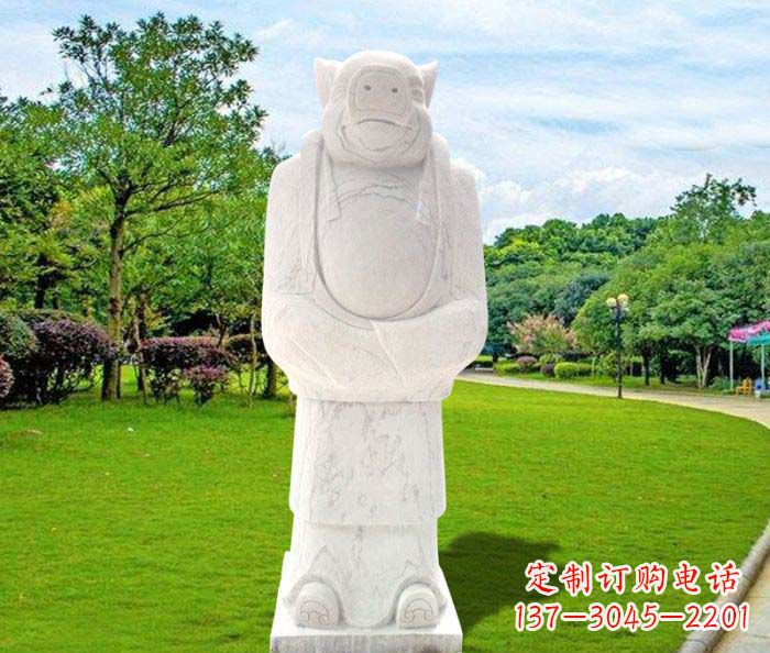 南京汉白玉兽首人身十二生肖公园石雕