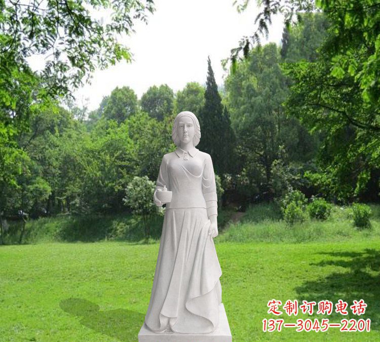 南京纪念南丁格尔的经典白玉雕塑