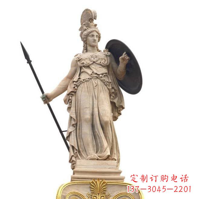 南京艺术定制——汉白玉希腊女神雅典娜雕塑