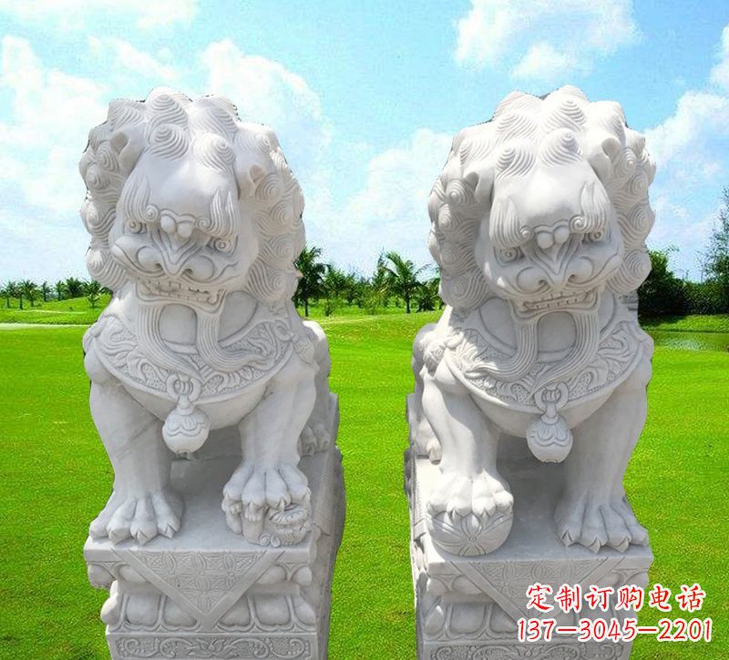 南京汉白玉小狮子石雕