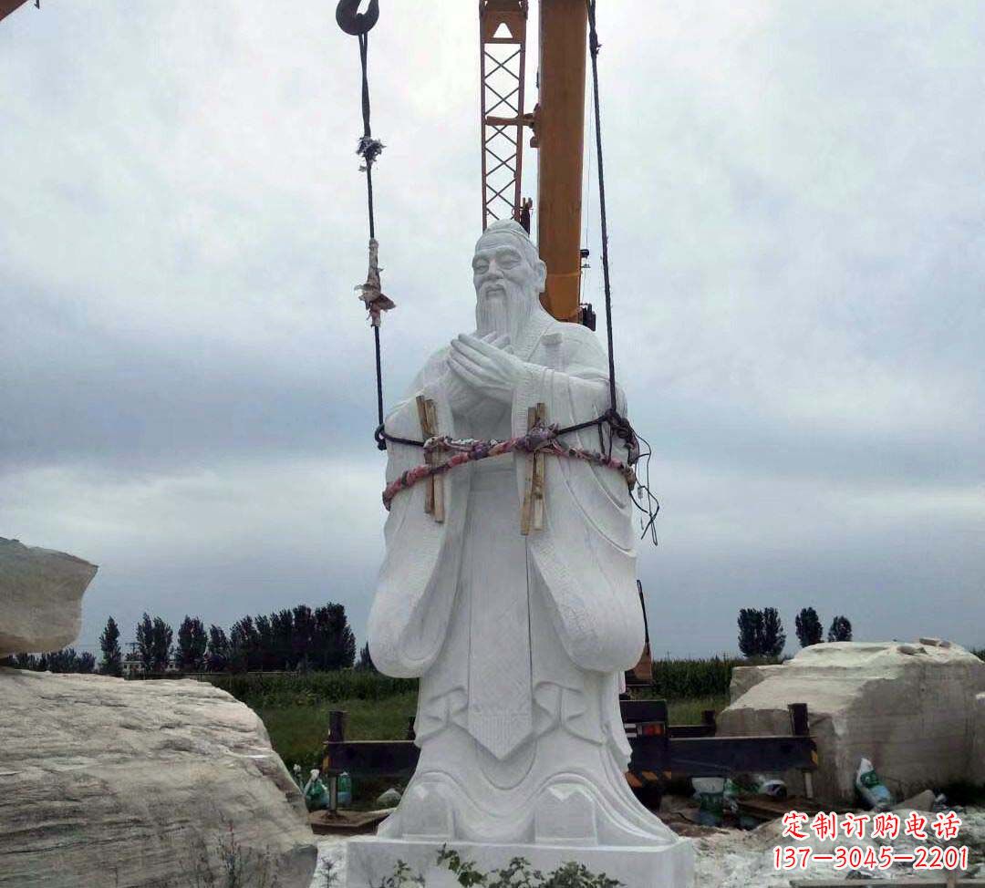 南京超越传统汉白玉校园孔子雕塑