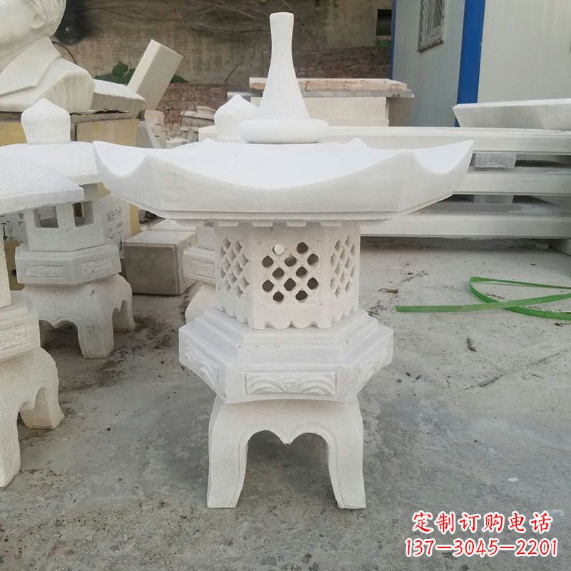 南京汉白玉中式石雕灯笼