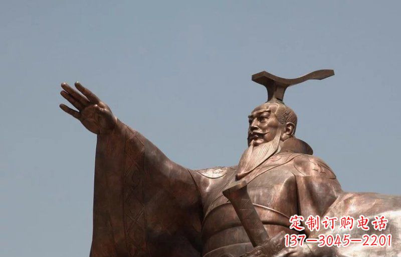 南京汉武帝古代人物铜雕