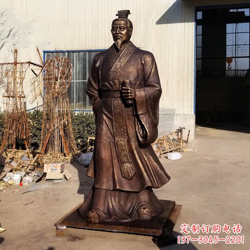 南京高质量汉武帝刘彻铜雕塑像