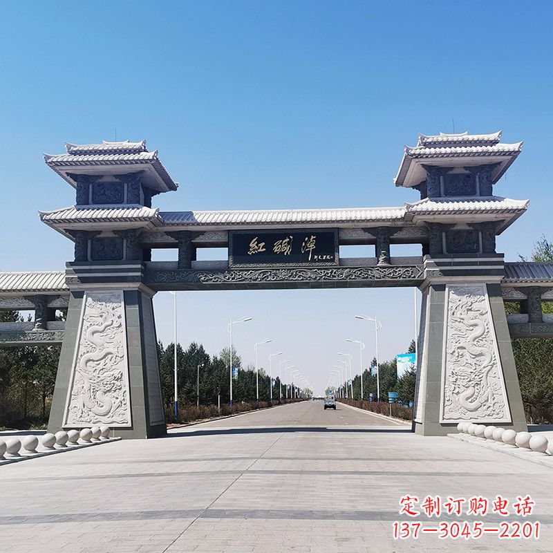 南京红碱淖景区石雕汉阙大门