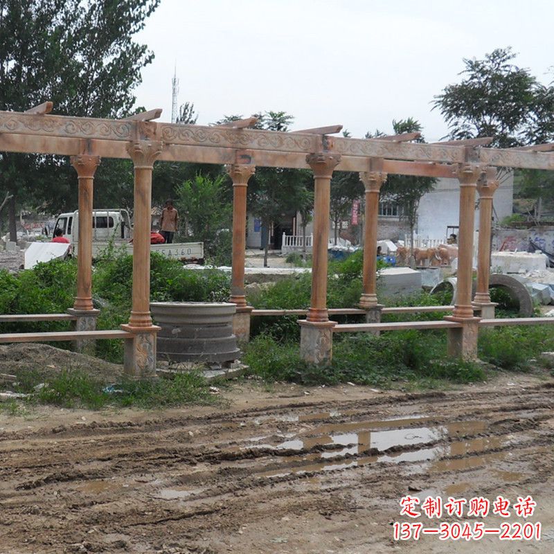 南京红色石雕定制长廊雕塑