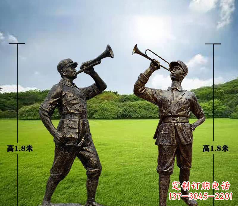 南京红色文化经典——红军铜雕