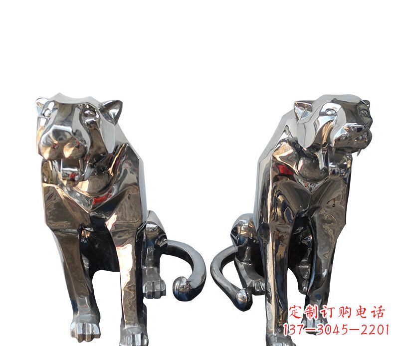 南京中领雕塑专业制作室外豹子雕塑