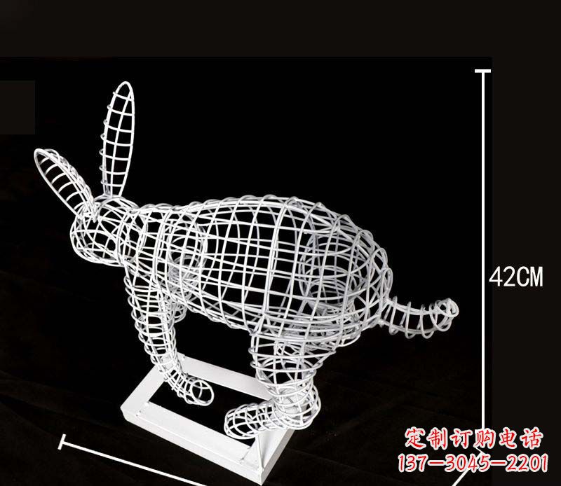 南京全新上市!不锈钢镂空兔子雕塑