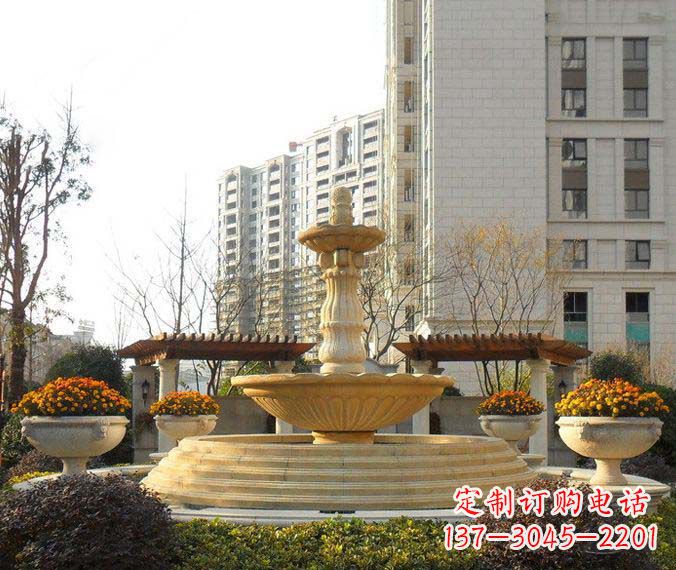 南京多层喷泉石雕,一个非凡的视觉盛宴
