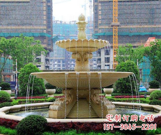 南京户外多层喷泉石雕