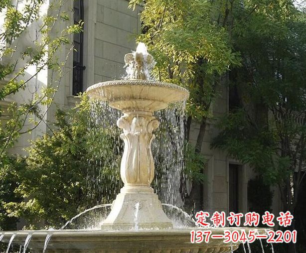 南京户外石雕多层喷泉