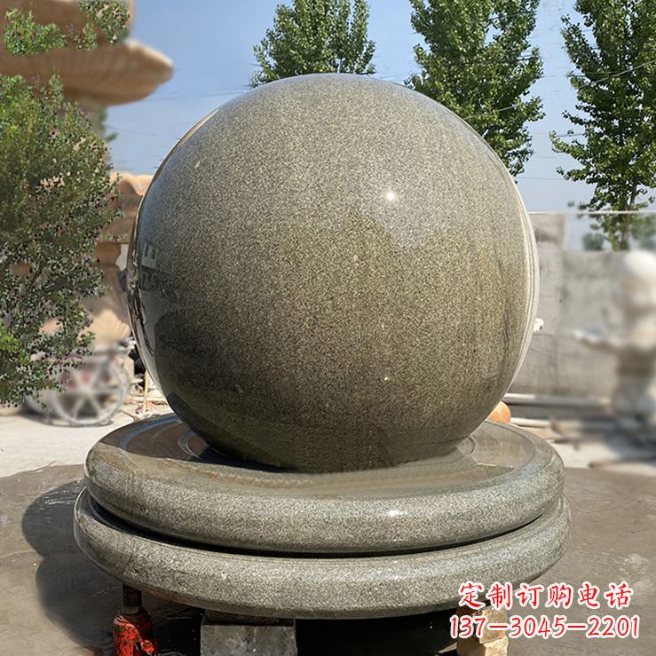 南京中领雕塑的花岗岩风水球雕塑是一种独特而优…