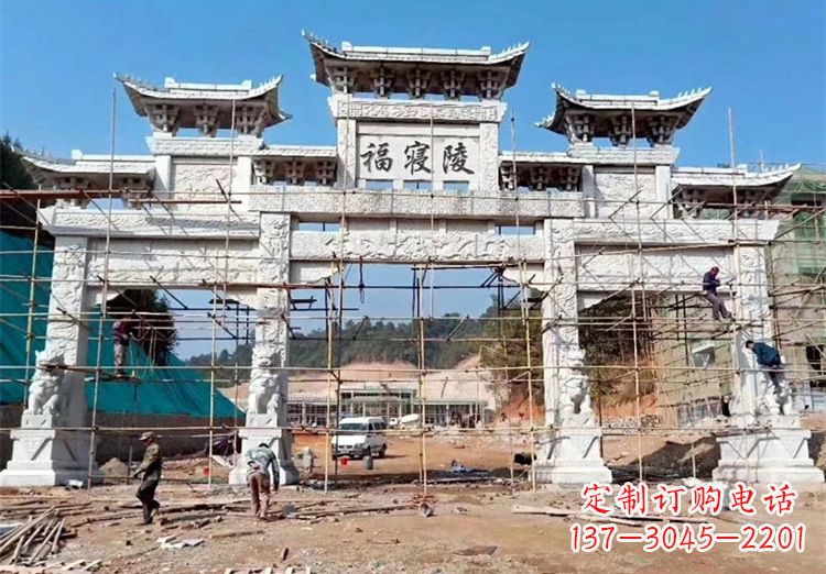 南京花岗岩牌坊雕塑,精致细腻的定制精品